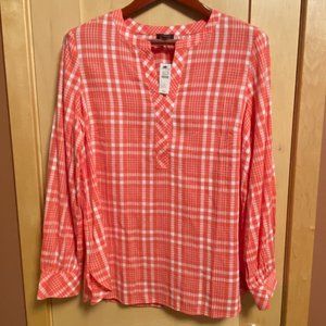 NWT!  Talbots Coral Women's Blouse: Size Large